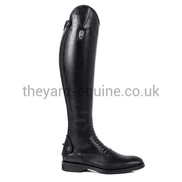 Secchiari Boots - Artemide GP Black Grainy Leather-Ladies Riding Boots Standard Elastic Panel-Secchiari-The Yard