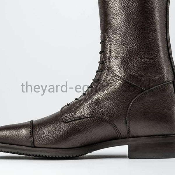 Secchiari Boots - Brown Grainy with Croc Tops-Ladies Riding Boots Standard Elastic Panel-Secchiari-The Yard