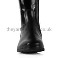 Secchiari Boots - Men's Black Patent Dressage Boots Elasticated Panel-Unisex Riding Boots-Secchiari-The Yard