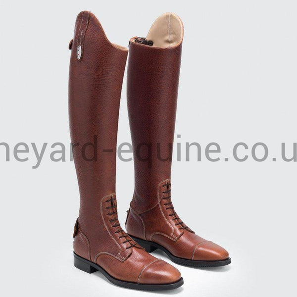 Secchiari Boots - Model 101W/100W Tan Cotto-Ladies Riding Boots Standard Elastic Panel-Secchiari-The Yard