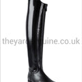 Secchiari Boots - Roma Dressage Boots Elasticated Panel Black Semi Patent-Unisex Riding Boots-Secchiari-The Yard