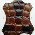 Secchiari Spur Straps - Croc (various colours)-Spur Straps-Secchiari-Rich Brown-The Yard
