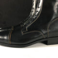 Secchiari Women's Black & Bronze Top Boots With Contrast Stitching-Ladies Riding Boots-Secchiari-The Yard