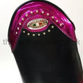 Secchiari Women's Black & Pink Dressage Boots With Crystals-Ladies Riding Boots-Secchiari-The Yard
