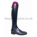 Secchiari Women's Navy & Pink Chrome Calfskin Boots-Ladies Riding Boots-Secchiari-The Yard