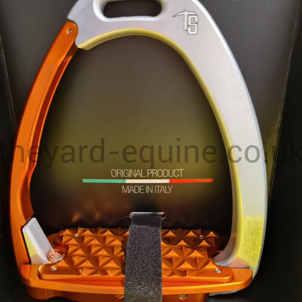 Tech Venice Evo Safety Stirrups-Stirrups-Tech Stirrups-Silver-Orange-Adult-The Yard