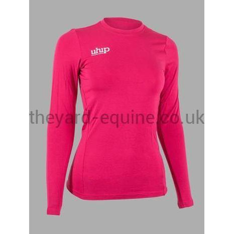 UHIP Long Sleeved Bamboo Tee - Base Layer Cherry Pink-Top-UHIP-UK6 / 34-Cherrie Pink-The Yard