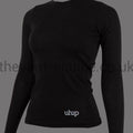 UHIP Long Sleeved Top - Merino Wool Base Layer Black-Top-UHIP-UK6 / 34-Black-The Yard