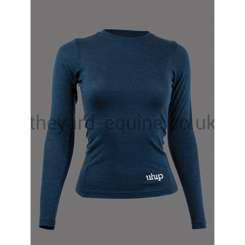 UHIP Long Sleeved Top - Merino Wool Base Layer Navy-Top-UHIP-UK10 / 38-Navy-The Yard