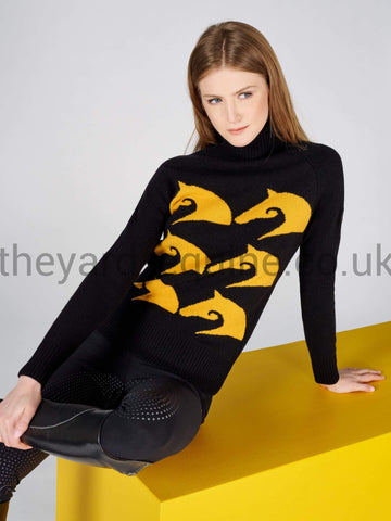 Vestrum Jumper - KNIT TURTLE NECK SAPPADA-Jumper-Vestrum-S/UK8-Black/Yellow-The Yard