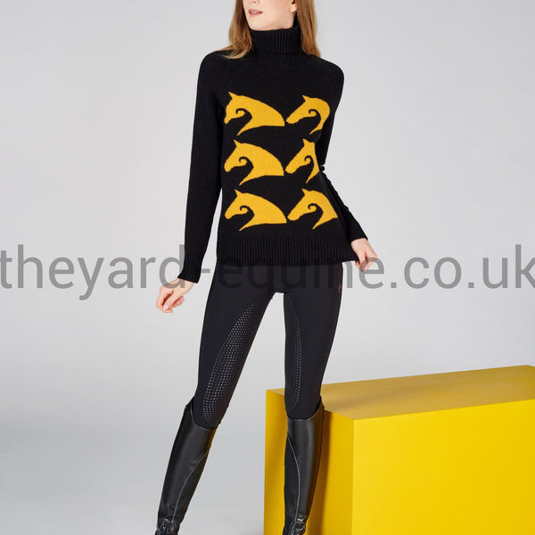 Vestrum Jumper - KNIT TURTLE NECK SAPPADA-Jumper-Vestrum-S/UK8-Black/Yellow-The Yard