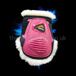 eQuick eLight Unicorn Fluffy Tendon Boots-Young Horse Boots-eQuick-Small-Pink-Hind-The Yard