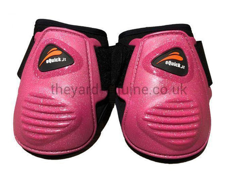 eQuick eLight Unicorn Tendon Boots-Young Horse Boots-eQuick-Small-Pink-Front-The Yard
