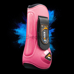 eQuick eLight Unicorn Tendon Boots-Young Horse Boots-eQuick-Small-Pink-Front-The Yard