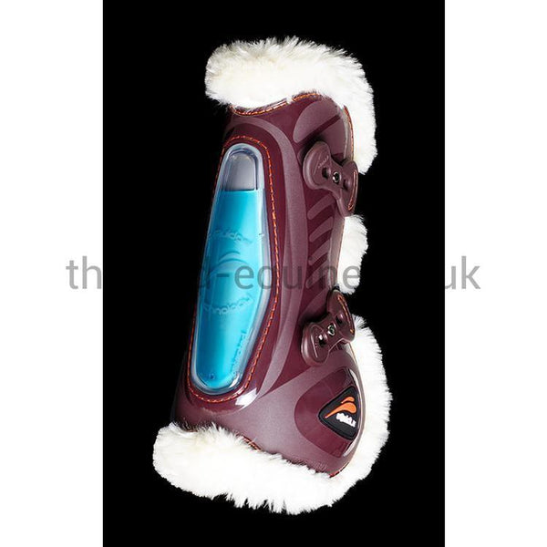 eQuick eShock FAUX FUR Tendon Boots-Tendon Boots-eQuick-Small-Brown-Front-The Yard