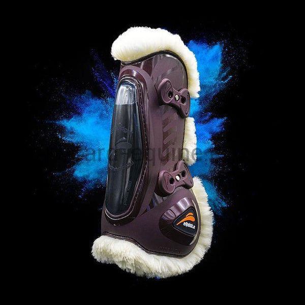 eQuick eShock FLUFFY Tendon Boots BROWN LEGEND EDITION-Tendon Boots-eQuick-Small-Front-Brown-The Yard