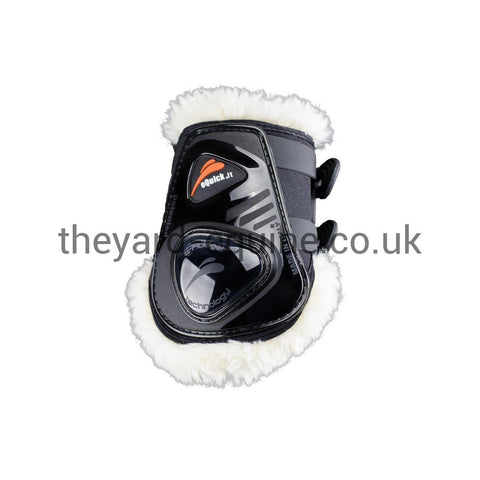 eQuick eShock Fluffy Fetlock Boots ALL BLACK LEGEND EDITION-Tendon Boots-eQuick-Small-Hind-Black-The Yard