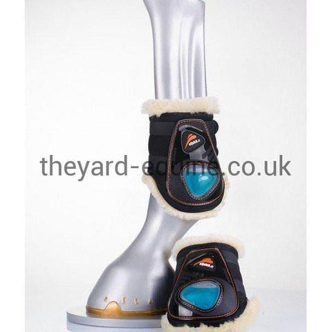 eQuick eShock Fluffy Fetlock Boots-Tendon Boots-eQuick-Small-Black-Hind-The Yard