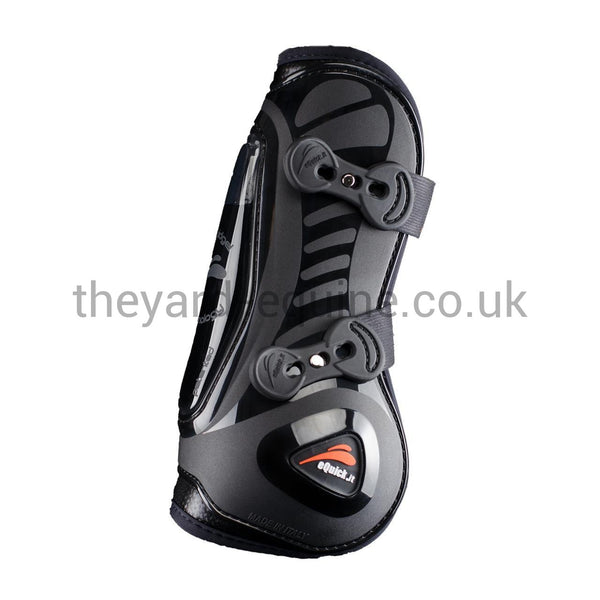 eQuick eShock Tendon Boots ALL BLACK LEGEND EDITION-Tendon Boots-eQuick-Small-Front-Black-The Yard