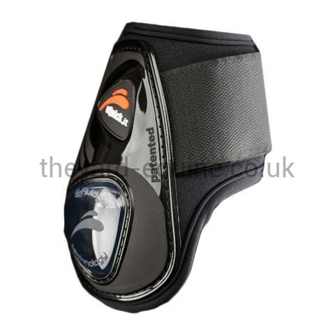 eQuick eShock "Young Horse" Velcro Fetlock Boots ALL BLACK LEGEND EDITION-Young Horse Boots-eQuick-Small-Black-Hind-The Yard
