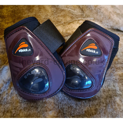 eQuick eShock "Young Horse" Velcro Fetlock Boots BROWN LEGEND EDITION-Young Horse Boots-eQuick-Small-Brown-Hind-The Yard