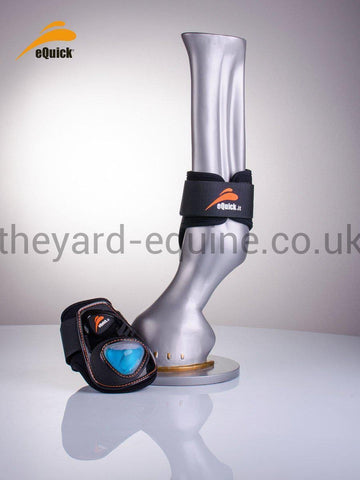 eQuick eShock "Young Horse" Velcro Fetlock Boots-Young Horse Boots-eQuick-Small-Black-Hind-The Yard