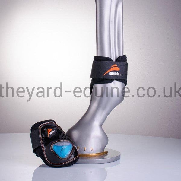 eQuick eShock "Young Horse" Velcro Fetlock Boots-Young Horse Boots-eQuick-Small-Black-Hind-The Yard