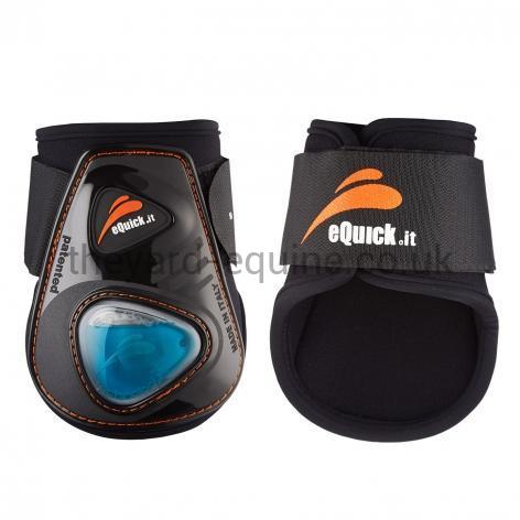 eQuick eShock "Young Horse" Velcro Fetlock Boots-Young Horse Boots-eQuick-Small-Black-Hind-The Yard