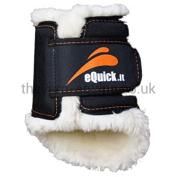 eQuick eTraining Boots Fluffy-Training Boots-eQuick-Small-Black-Hind-The Yard