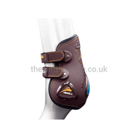 eQuick eVo Fetlock Boots Velcro-Tendon Boots-eQuick-Medium-Black-Hind-The Yard